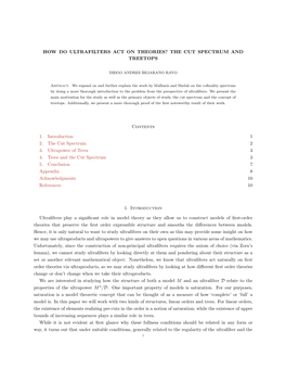 How Do Ultrafilters Act on Theories? the Cut Spectrum and Treetops