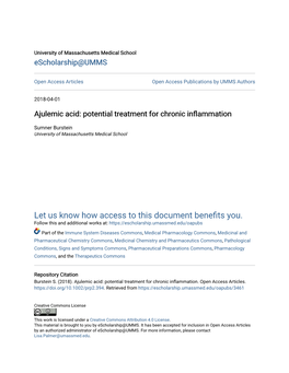 Ajulemic Acid: Potential Treatment for Chronic Inflammation