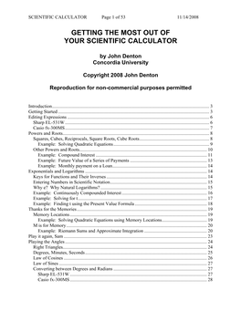 How to Use Your Scientific Calculator