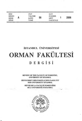 Orman Fakültesi Dergisi