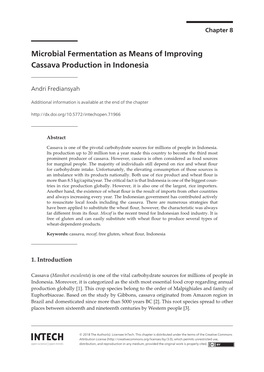 Microbial Fermentation As Means of Improving Cassava Production in Indonesia 125 Still Use the Sun As a Natural Dryer