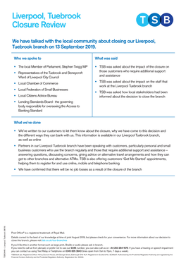 Liverpool, Tuebrook Closure Review