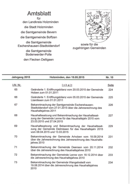 Amtsblatt Nr. 10 Vom 19.05.2015 - 224 ,,=