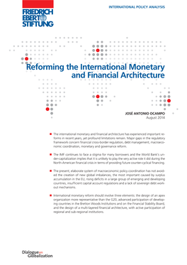 Reforming the International Monetary and Financial Architecture