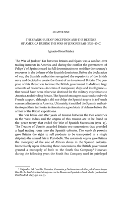 The Spanish Use of Deception and the Defense of America During the War of Jenkin’S Ear (1739–1740)