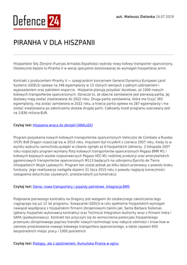 Piranha V Dla Hiszpanii