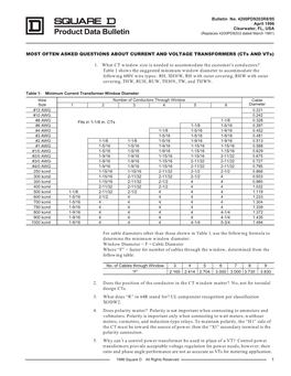 MOST OFTEN ASKED QUESTIONS ABOUT CURRENT and VOLTAGE TRANSFORMERS (Cts and Vts)