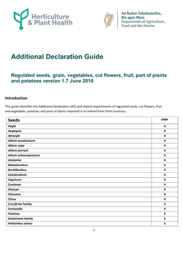 Additional Declaration Guide