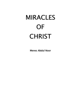 Miracles of Christ