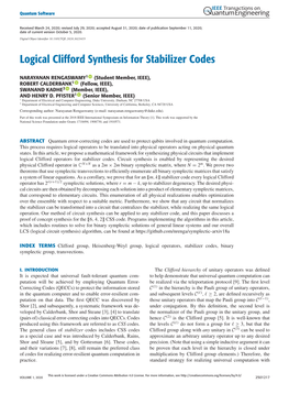 Logical Clifford Synthesis for Stabilizer Codes