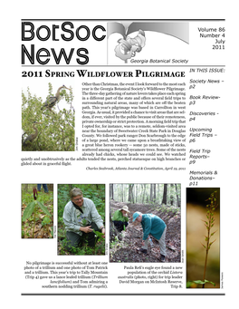 2011 Spring Wildflower Pilgrimage