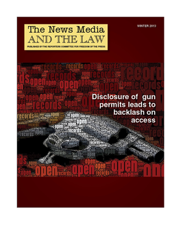 The News Media and the Law, Winter 2013