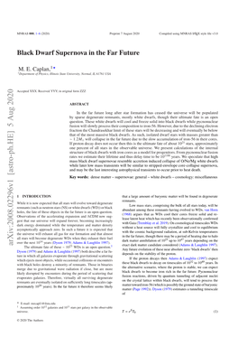 Black Dwarf Supernova in the Far Future 3