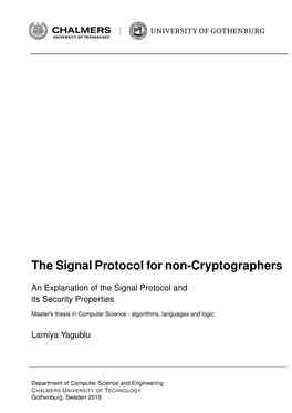 The Signal Protocol for Non-Cryptographers