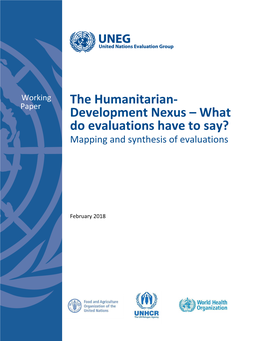 The Humanitarian- Development Nexus – What Do Evaluations Have to Say?