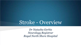 Stroke - Overview