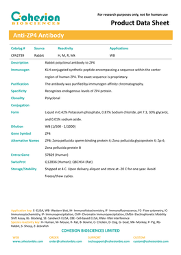 Product Data Sheet