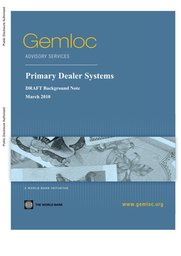 Primary Dealer Systems