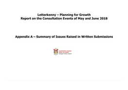 Letterkenny – Planning for Growth Report on the Consultation Events of May and June 2018
