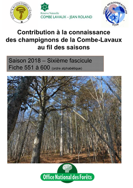 Contribution À La Connaissance Des Champignons De La Combe-Lavaux