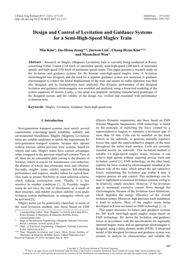 Design and Control of Levitation and Guidance Systems for a Semi-High-Speed Maglev Train