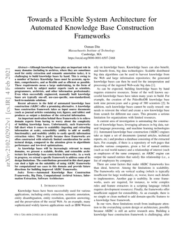 Towards a Flexible System Architecture for Automated Knowledge Base Construction Frameworks