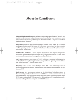 About the Contributors