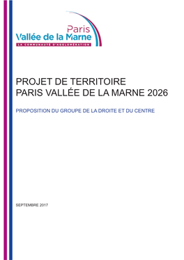 Projet De Territoire Paris Vallée De La Marne 2026