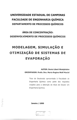 Modelagem, Simulaçao E Otimizaçao De Sistemas De