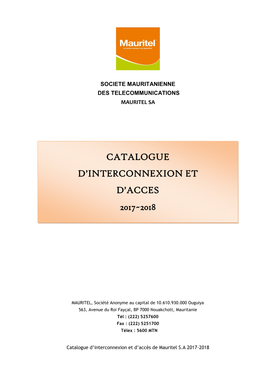 Catalogue D'interconnexion