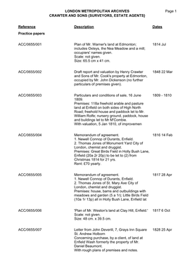 London Metropolitan Archives Crawter and Sons
