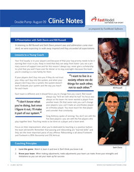 Double Pump•August 09 Clinic Notes