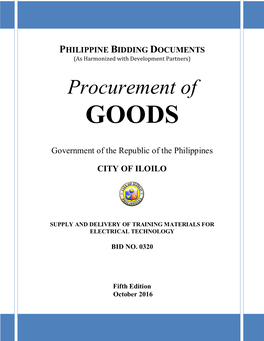 Procurement of GOODS