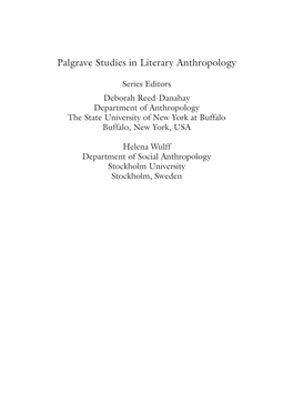 Palgrave Studies in Literary Anthropology
