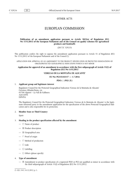 A) of Regulation (EU) No 1151 /2012 of the European Parliament and of the Council on Quality Schemes for Agricultural Products and Foodstuffs (2017/C 329/13