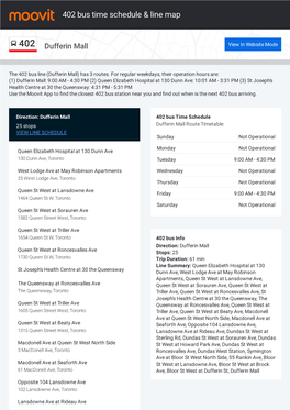 402 Bus Time Schedule & Line Route