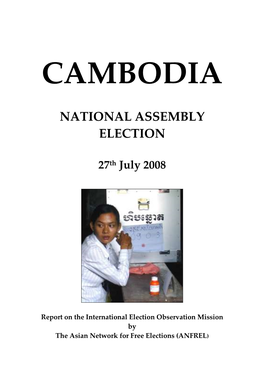 ANFREL Cambodia 2008 Final Report