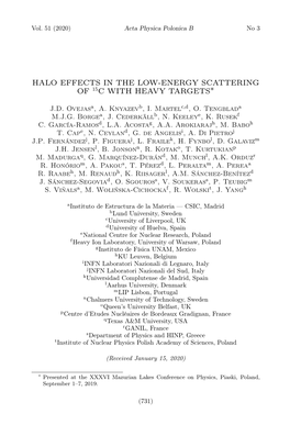 Halo Effects in the Low-Energy Scattering of 15C with Heavy Targets∗
