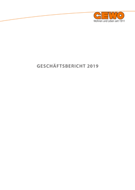 Geschäftsbericht 2019 Gewo Geschäftsbericht 2019