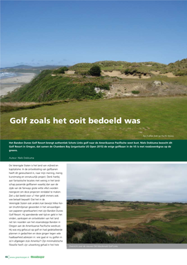 Golf Zoals Het Ooit Bedoeld Was