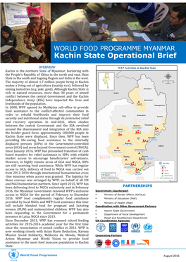 Kachin State Operational Brief