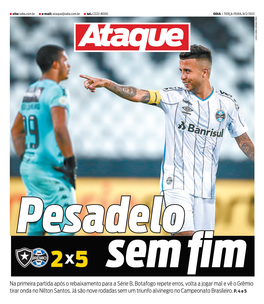 Na Primeira Partida Após O Rebaixamento Para a Série B, Botafogo Repete Erros, Volta a Jogar Mal E Vê O Grêmio Tirar Onda No Nilton Santos