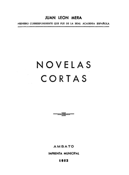 Novelas Cortas / Juan León Mera