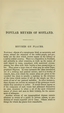 Popular Rhymes of Scotland : Original Poems