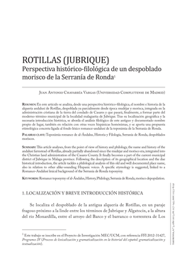 JUBRIQUE) 1 Monardilla,Del Río Entre Elarroyo Delbarco Otorrentera Yelbarranco Delos Fragoso Próximo Yalgatocín, Alalindeentre Dejubrique Lostérminos Alaaltura 1