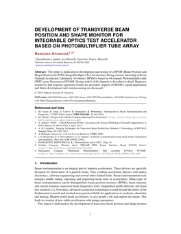 Development of Transverse Beam Position and Shape Monitor For