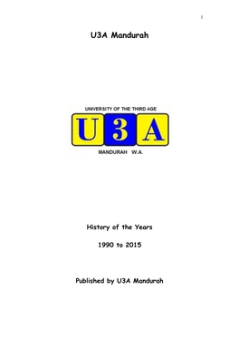 U3A Mandurah History