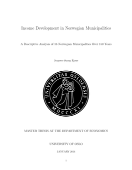 Income Development in Norwegian Municipalities