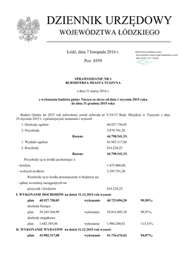 Sprawozdanie Nr 1 Z Dnia 31 Marca 2016 R