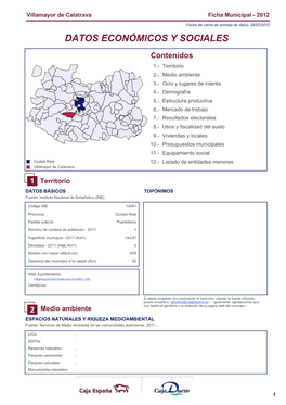 Datos Económicos Y Sociales